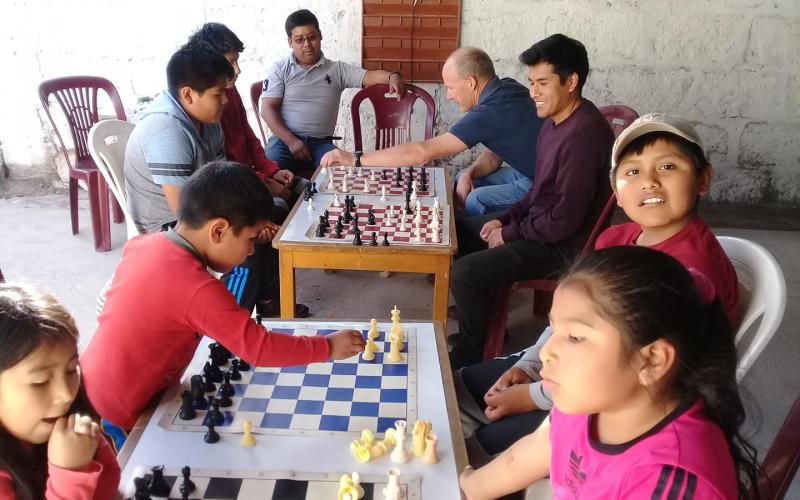 Chess club at church