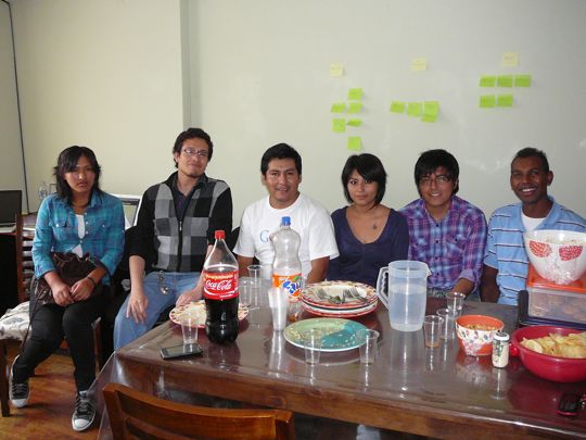 Arequipa Hackathon group after lunch